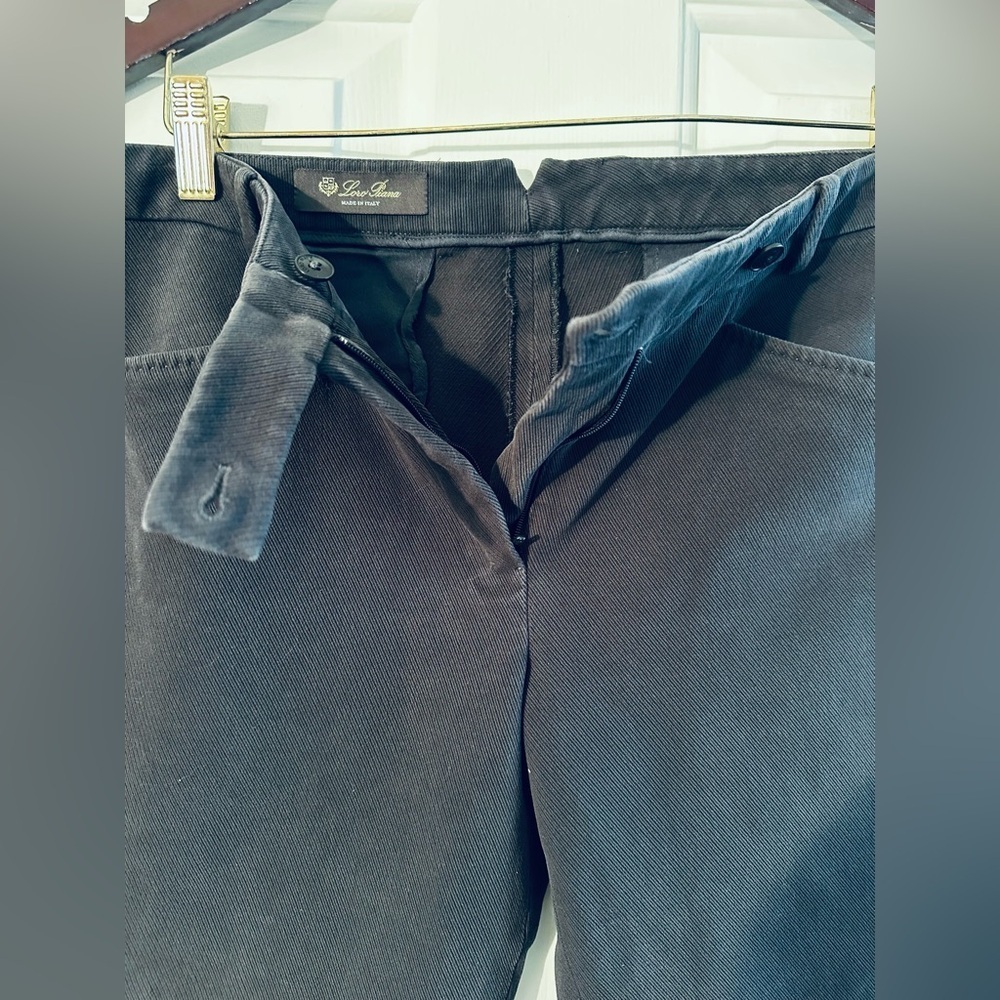 LORO PIANA 46 Made Italy Old Money Luxury Gray Riding Pant Ankle Zips French Fly - Picture 6 of 16